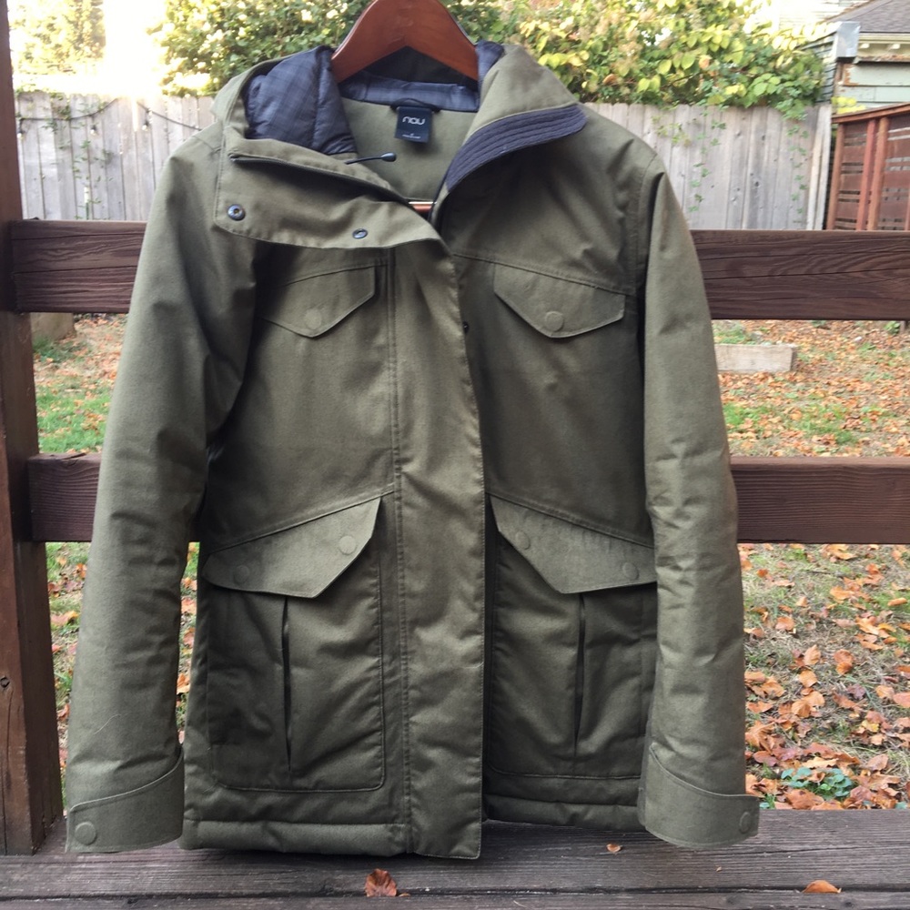 NAU Army green insulated WATERPROOF jacket 🧥 (S)